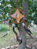 Handmade Brown Reptile Dream Catcher: 26" x 8.5"Beauty