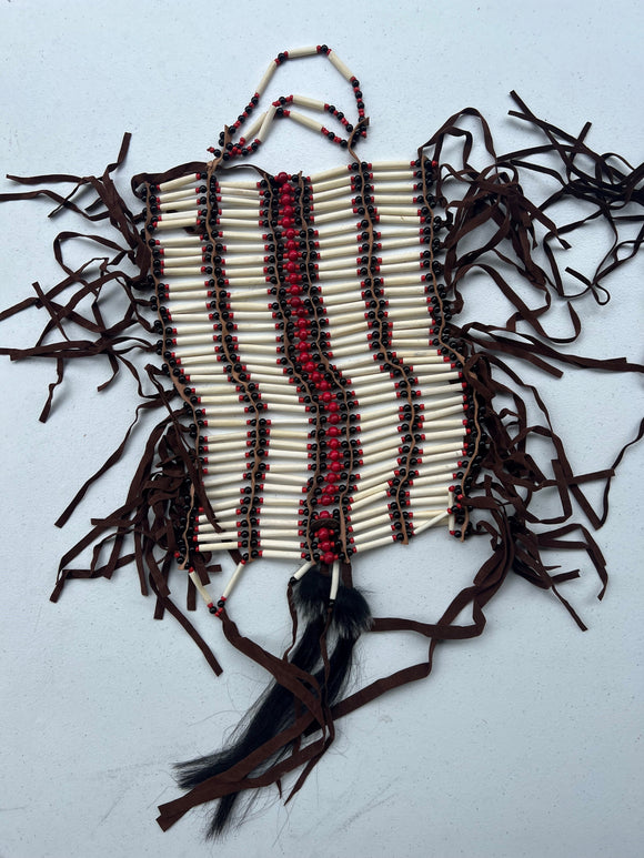 Vibrant Indian Beaded Breast Chest Plate: 14-Inch in Three Colors