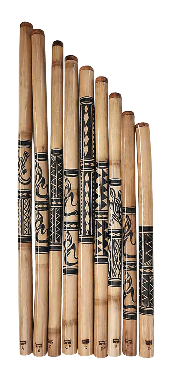 Didgeridoo Bamboo Maori Tattoo, Handmade 48-51