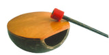 Coconut Drum with Felt Mallet 5 x 4 inches diameter, 2.5” tall