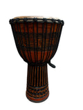 Djembe Master – Mahogany Wood Drum with Natural Goat Skin Head, 26" Tall, 12–13" Diameter