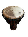 Djembe Master – Mahogany Wood Drum with Natural Goat Skin Head, 26" Tall, 12–13" Diameter