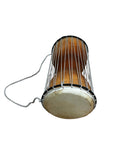 Professional Talking Drum Mahogany Wood Goatskin 16" Tall 9" Head