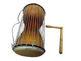 Professional Talking Drum Mahogany Wood Goatskin 16" Tall 9" Head
