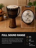 Djembe Standard linecarv, 20" tall, 10" head, NK047