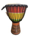 New Djembe Master Mali Style Rasta carv, 24" tall, 12.5-13" head