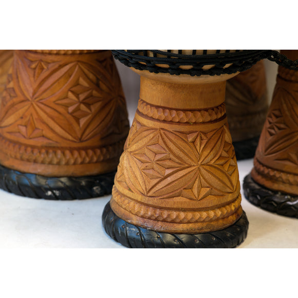 New Djembe Master Mali Style Carved, 20