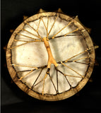 Handmade 23" Shaman Drum with Goat Skin - Frame Drum Oval/Round - Comes with Deluxe Stick & Bag - Native Siberian Tradition