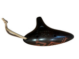 Terre 12 Hole Andean Ceramic Ocarina Chile Handmade Folk 4 x 6 Inch