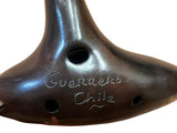 Terre 12 Hole Andean Ceramic Ocarina Chile Handmade Folk 4 x 6 Inch