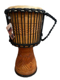 New Djembe Master Mali Style Carved, 24" tall, 12" head