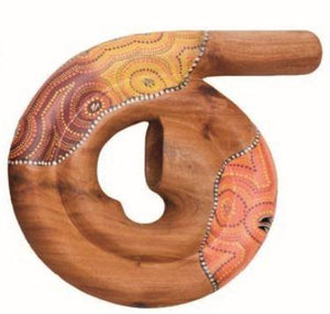 Didgeridoo, Didghorn Mahagoni, spiral, 12" diameter Painted