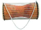 Professional Talking Drum Mahogany Wood Goatskin 16" Tall 9" Head