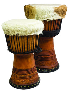 New Djembe master Senegal Style, 20" tall, 11" head, with Hair