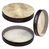 Natural Sounding Percussion Ocean Drum with Wave Beads and Hardwood Frame, Goat and Plexy-Skin 24" inch