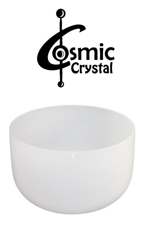 frosted Crystal Singing Bowl 8 inch, mallet and rubber ring included