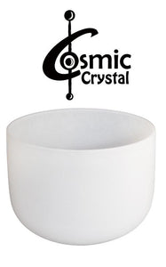 frosted Crystal Singing Bowl 9inch, mallet and rubber ring included