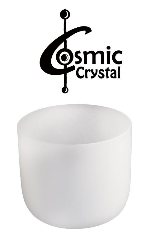 frosted Crystal Singing Bowl 10 inch, mallet and rubber ring included