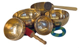 Singing Bowl Handmade Meditation Healing Bowl With Mallet and felt Made of Brass-Bronze(8 inch)